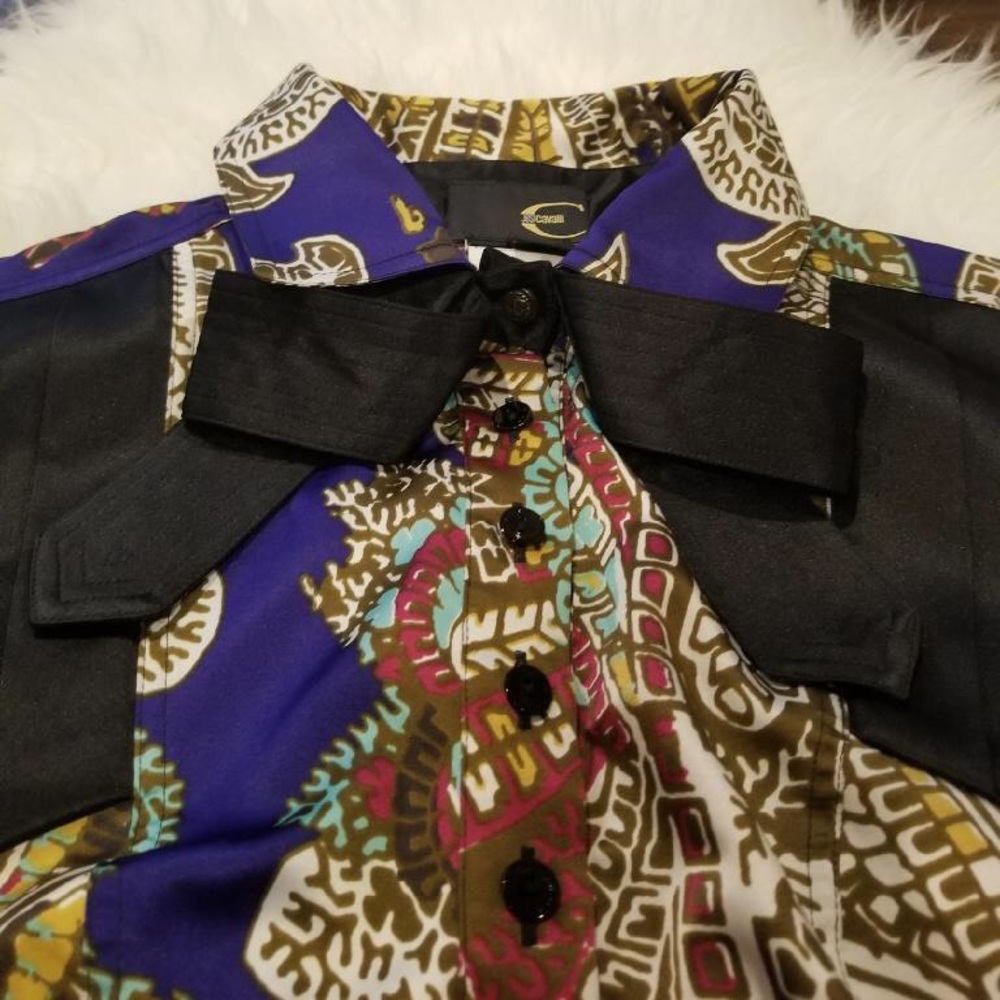 Just Cavalli midi dress Italy 44 geometry